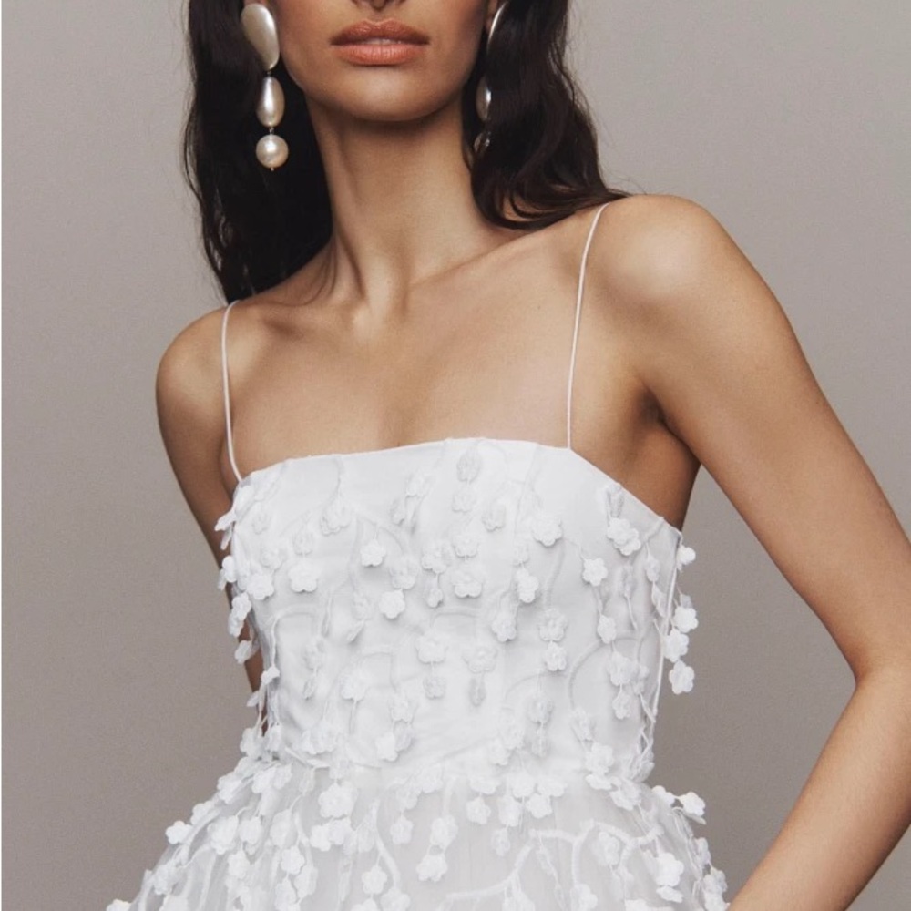 BHLDN White Floral Midi Dress - Picture 10 of 10